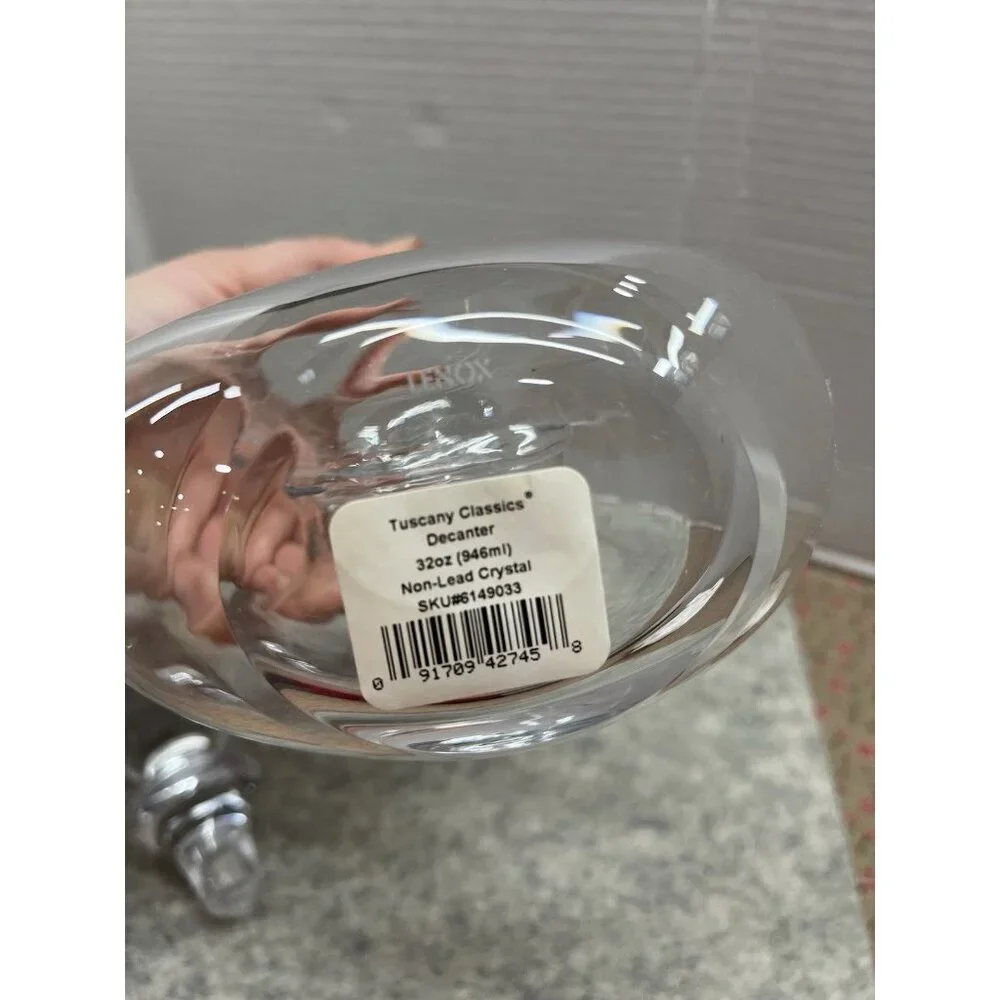 LENOX Tuscany Classics Collection Decanter Clear Glass 32oz Crystal